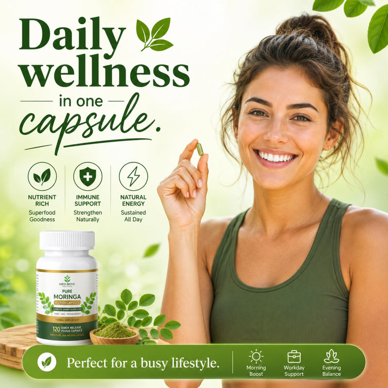 Organic Moringa Capsules 800mg, 3rd Party Tested & Non-GMO, 360 Count | Moringa Capsules Superfood for Energy, & Immune Support, Rich in Antioxidants, Essential Vitamins & Amino Acids, Gluten Free 360 Count Pack of 3