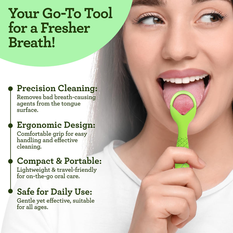[Australia] - GuruNanda Disposable Tongue Scraper for Adults & Kids, Aligner Removal Tool (40 Ct) Dual-Function, BPA & PFAS-Free, Recyclable, Travel-Friendly, Promotes Fresh Breath, Easy to Use 