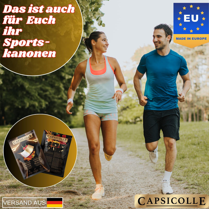 [Australia] - Capsicolle® Natural Capsaicin Heat Plaster 12x18 cm - Flexible, Long-Lasting Heat, For Back, Joint & Muscle Pain, Suitable for Sports, 100% Organic Active Ingredients (2) 2 