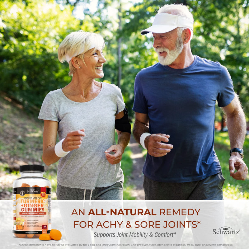 [Australia] - Turmeric Curcumin with Ginger Gummies - Natural Extra Strength Joint Support Supplement, Delicious Peach Flavor Ultra High Absorption Turmeric Supplement Non-GMO, Gluten Free 120 Count Turmeric Ginger Gummies 120 Count (Pack of 1) 