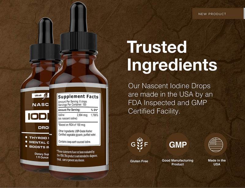 [Australia] - Nascent Iodine Supplement | Nascent Iodine Drops and Iodine Solution for Increased Energy & Optimal Health | Liquid Iodine Supplement and Immunity Booster 