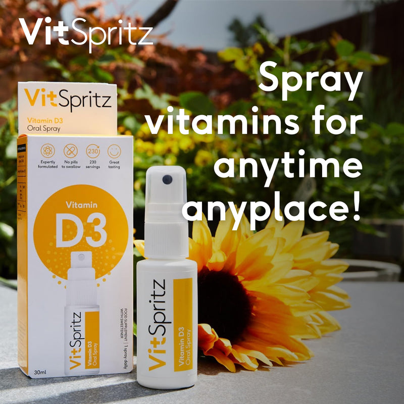 Vitamin D3 Oral Spray 3000 IU - High Strength Vitamin D Supplement, Orange Flavour, Vegetarian Vitamins for Immune Support & Bone Health, British Fast Absorption VIT D Spray Supplements