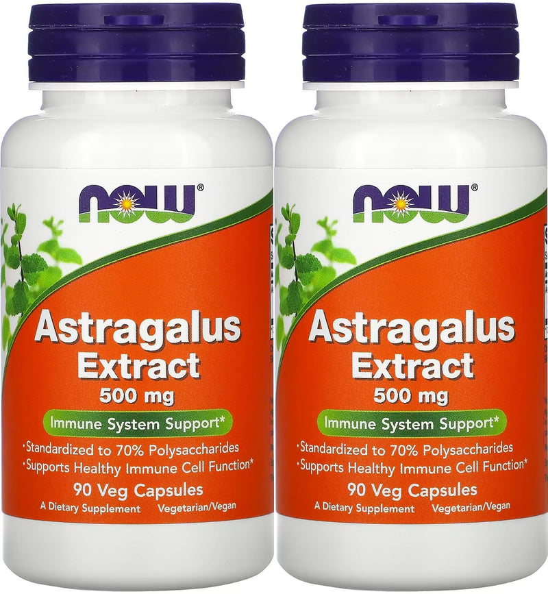 [Australia] - NOW Foods Astragalus 70% Extractract 500mg, Veg-Capsules, 90-Count (Pack of 2) 