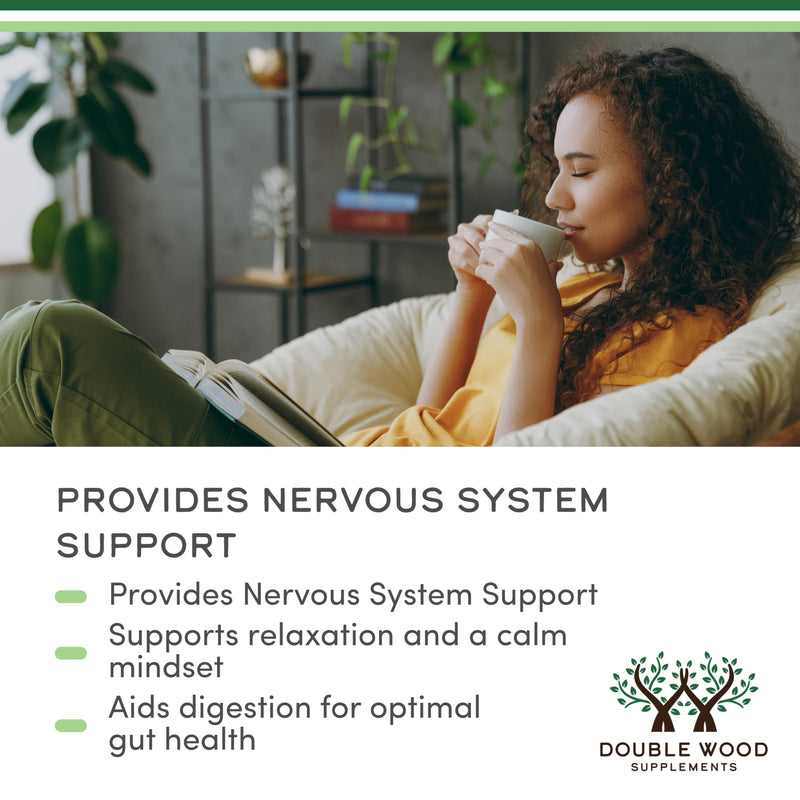 [Australia] - Double Wood Supplements Organic Lemon Balm Tincture - for Digestion & Relaxation 590mg - 2FL OZ, 120 Servings (Better Absorbed Than Capsules, Great for Lemon Balm Tea) 