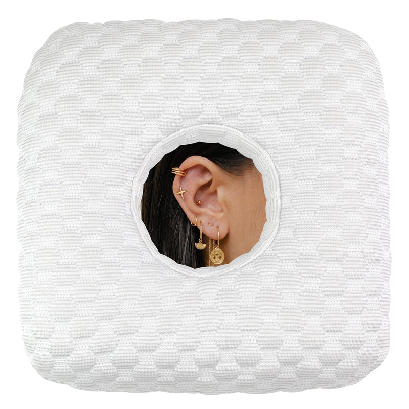 [Australia] - Ear Piercing Pillow for Side Sleepers with Hole for Ear Pain CNH Inflammation, Relief Sleeping Pressure Pain, Cooling and Breath Guard Pillow, Grey 