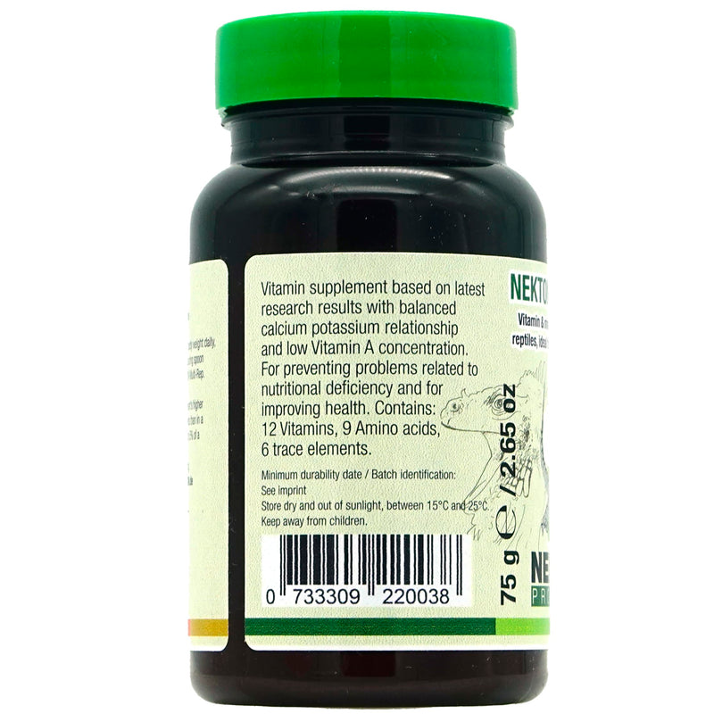 Nekton Multi-Rep Vitamins and Minerals for All Reptiles 75g / 2.55oz 2.65 Ounce (Pack of 1)