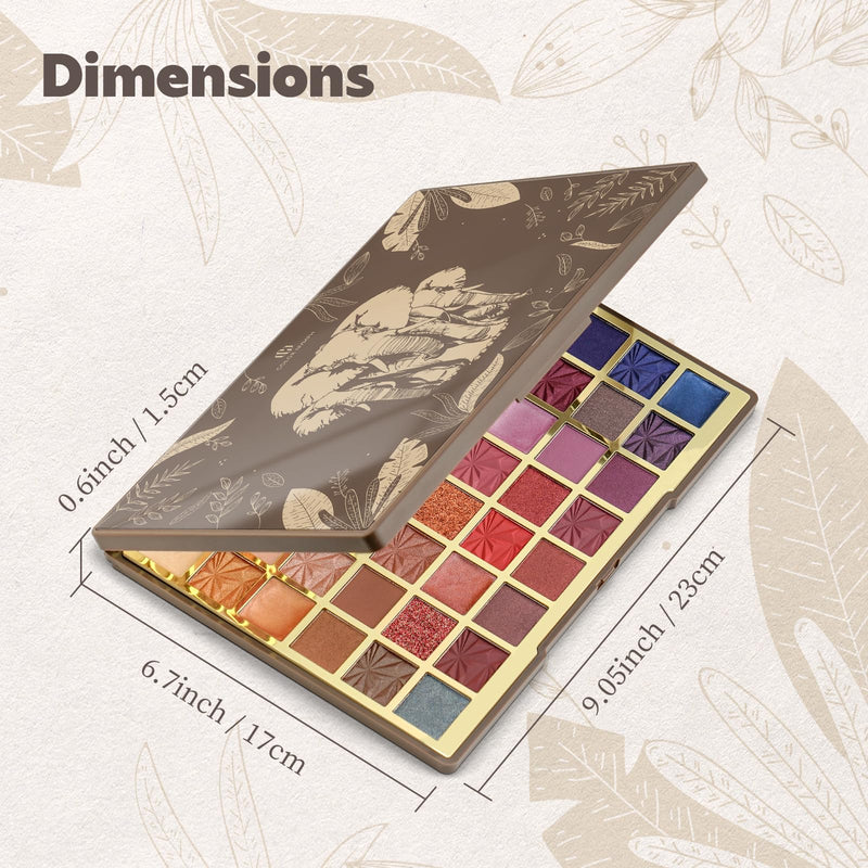 [Australia] - Color Nymph 48 Color Eye Makeup Palette, Highly Pigmented Eyeshadows Palettes with Mirror, Matte Shimmer Creamy Eye Shadows, Long Lasting Blendable Color Make Up Eye Shadows Cosmetics Gift Kit Brown 