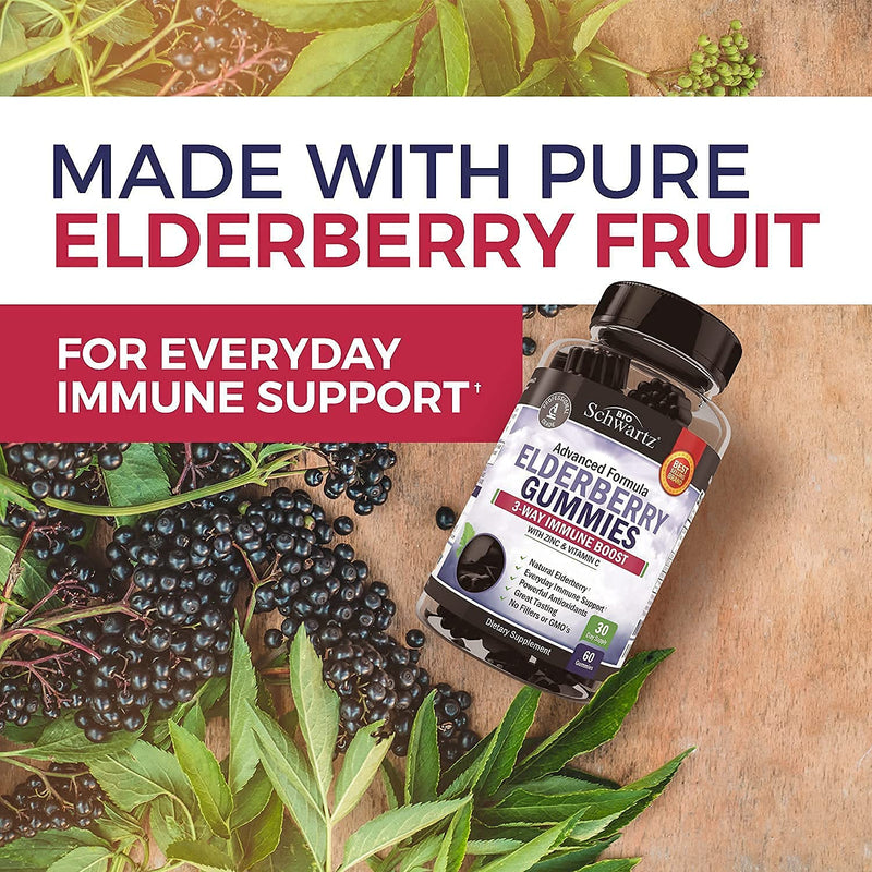 BioSchwartz Respiratory & Immune Lung Support Supplement with Quercetin (1 Month Supply) Plus Elderberry Gummies with Zinc and Vitamin C for Adults Immune Support (1 Month Supply)