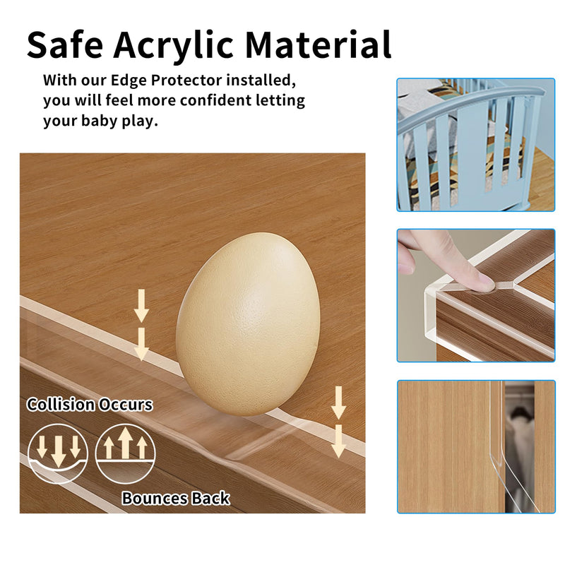 [Australia] - 13.12 FT Edge Corner Protector Baby Proofing,Soft Clear Furniture Table Corner Guard & Edge Safety Cabinet Door Bumper,Crib Bumpers,Wall Protector(Width 2 inÔºåThickness 0.08 in) 2in x 13.12FT 