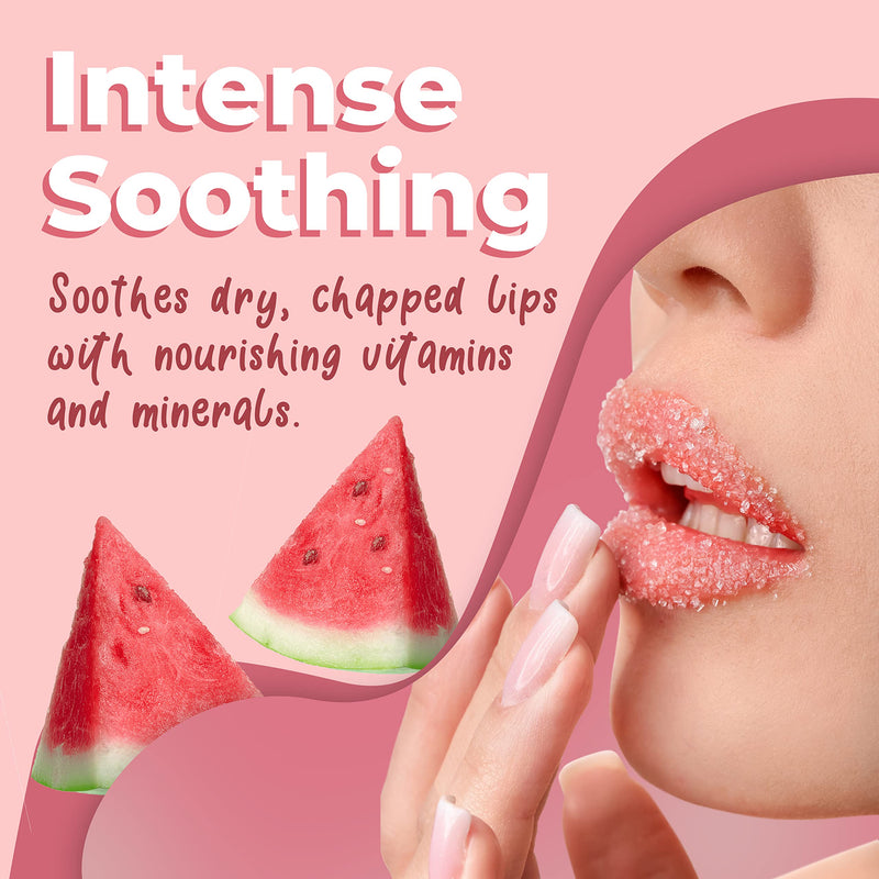[Australia] - Watermelon Sugar Scrub for Dry, Cracked and Dark Lips by Lick Your Lips – Organic Lip Scrubs Exfoliator and Moisturizer with Lip Brush – Vegan, Cruelty-Free Lip Care Product (20g) Watermelon Sugar Lip Scrub 
