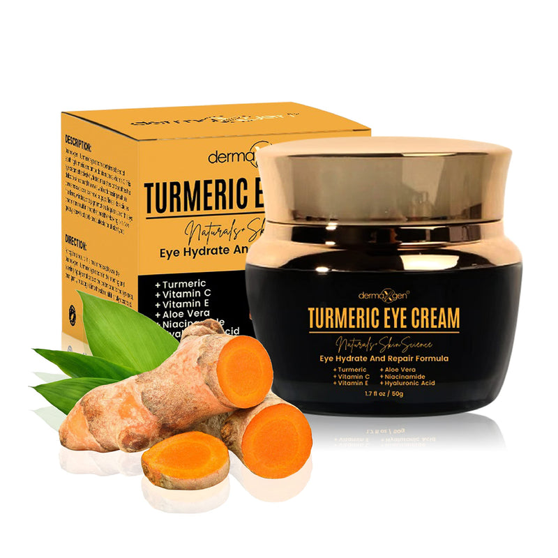 Vitamin C Moisturizing Cream & Turmeric Eye Cream Set – Hydrating Skincare Duo for All Skin Types, Targeting Dullness, Puffiness & Fine Lines.