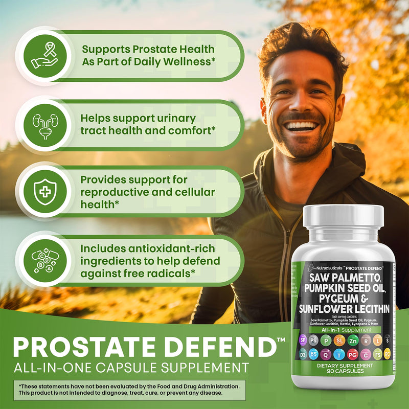 [Australia] - Clean Nutraceuticals Saw Palmetto Pumpkin Seed Oil Pygeum Sunflower Lecithin Stinging Nettle Cranberry - Prostate Supplements for Men with Lycopene - 90 Caps 