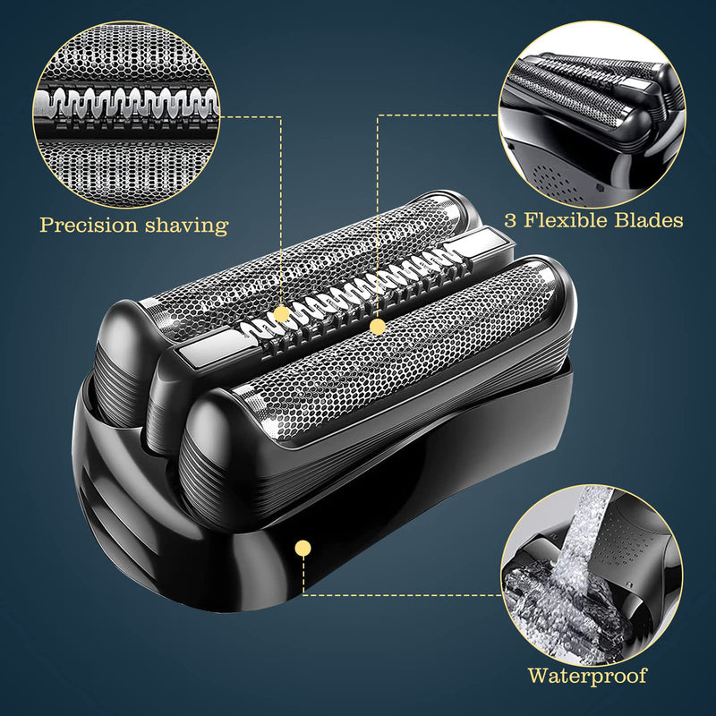 [Australia] - Series 3 shaving head, shaving head series 3 razor men's electric shaver replacement shaving part shaving head replacement part 21B suitable for 3 series 300S/301S/310S/3020S/3030S/3040S/3080S/3050CC/3090CC 