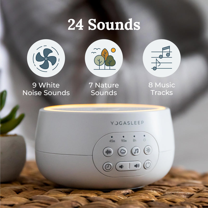 [Australia] - Yogasleep Dreamcenter White Noise Machine with 26 Soothing Sounds, Multicolor Night Light, Sleep Timer, Noise Canceling for Privacy, Sleep Aid for Adults and Babies 