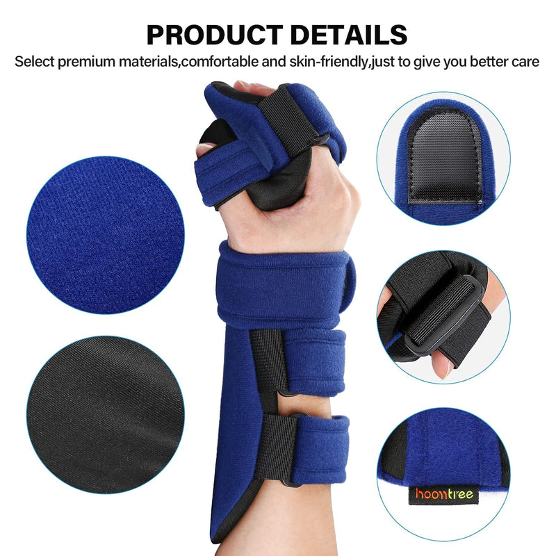 Resting Hand Splint, Functional Hand Brace, Wrist & Finger Night Immobilizer, Hand Support for Tendinitis, Arthritis, Carpal Tunnel Syndrome, Stroke Hand, Fit for Left and Right Hand L/XL
