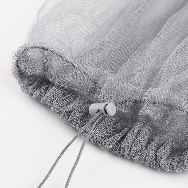 [Australia] - PHOGARY mosquito head net (4 pieces) with carry bag, insect protection hat, face protection for anyone who enjoys outdoor activities, black mesh for optimal visibility, washable 46 x 46 