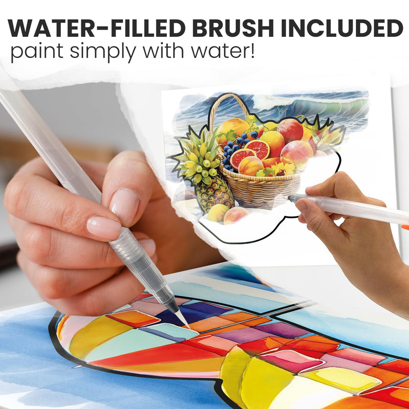 [Australia] - QUOKKA 10PACK Water Painting Dementia Activities for Seniors - Tropics Vacation Memories - Alzheimers Products for Elderly - Activities for People with Dementia - Crafts for Seniors Tropics Set 
