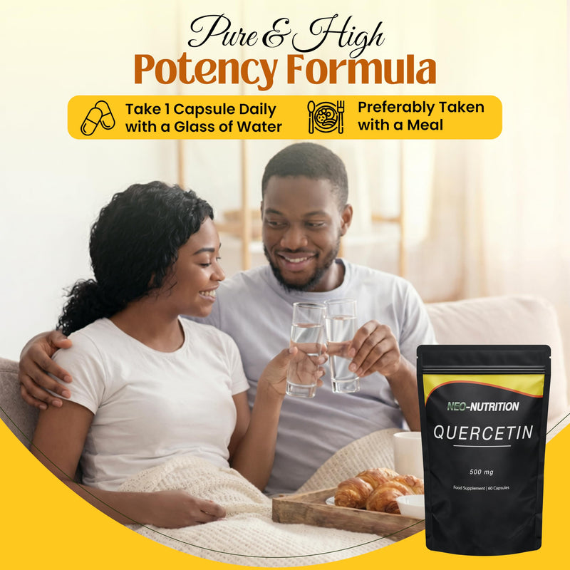 Pure Organic Quercetin - High Potency Quercetin Supplement for Antioxidant Support - Organic Quercitin Antioxidant Supplements for Immune Health & Energy Boost 60 count (Pack of 1)