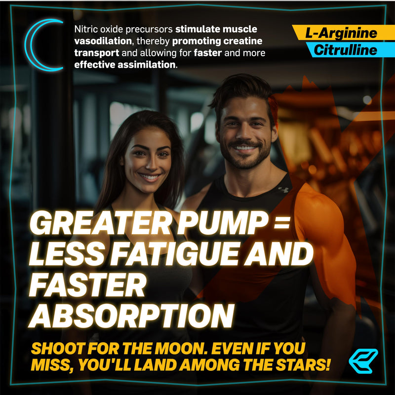 Italian Elite® Creatine Extreme, Creatine with Glutamine, Arginine, Citrulline, VIT C, Magnesium, Potassium. Pre-Post Workout 120 tabs Micronized Monohydrate with Rapid Muscle Absorption.