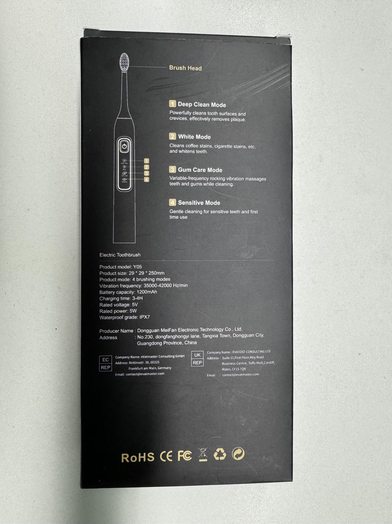 Electric Toothbrush for Adults, 42000 VPM Deep Clean Sonic Toothbrush with 6 Brush Heads, 4 Modes, 120-Day Battery Life, IPX7 Waterproof Rechargeable Toothbrushes Built-in Smart Timer (White)