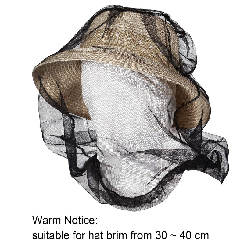 [Australia] - HESTYA 4 Pack Mosquito Bug Net Mesh for Head Mosquito Head Net Face Neck Fly Netting Hood from Insect Bugs Gnats for Outdoor Black 