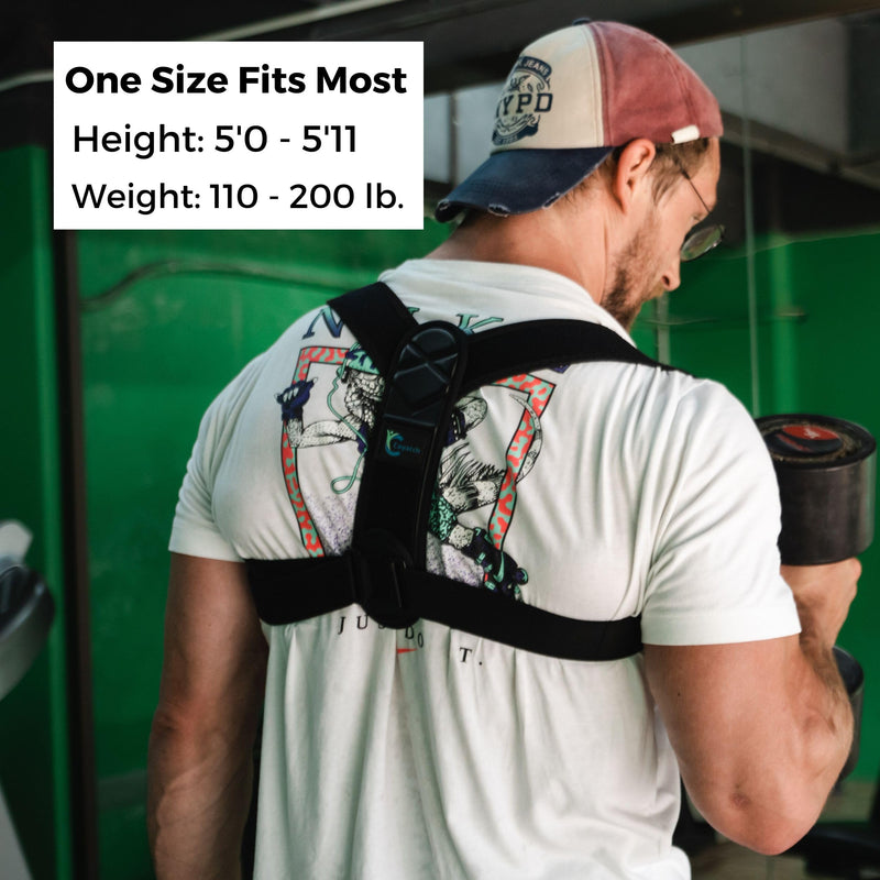 CAYATCH Back Brace Posture Corrector for Men & Women. FSA/HSA Approved. 80 Posture Exercise Videos Included. Perfect Fit with Dual Adjustment System for Back Pain Relief (One Size Fits Most)