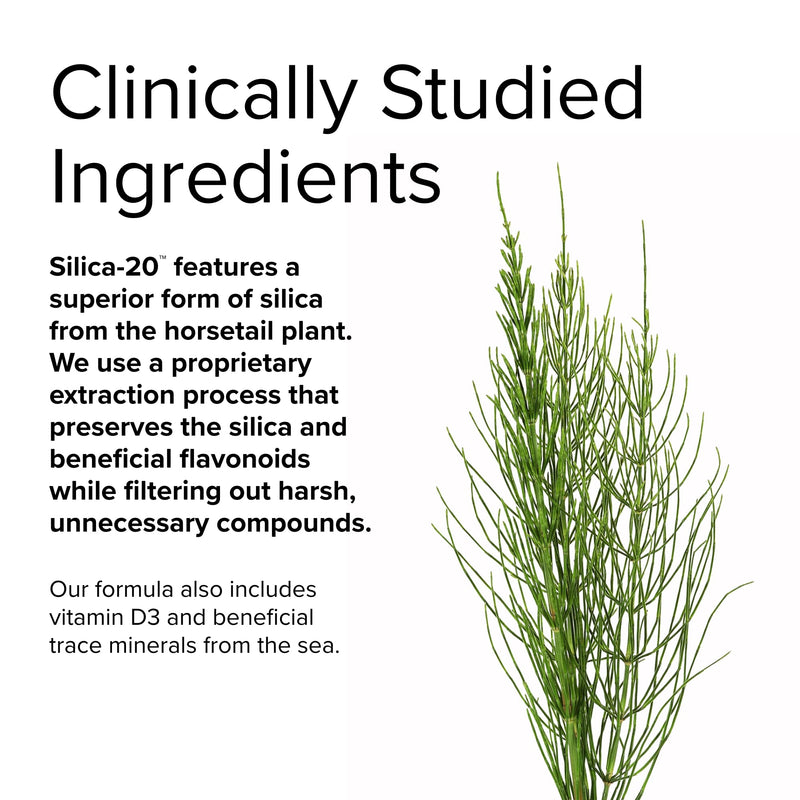 [Australia] - Terry Naturally Silica-20 - 90 Tablets - Supports Healthy Hair, Skin, Nails & Bone Density - Vegan, Non-GMO - 45 Servings 