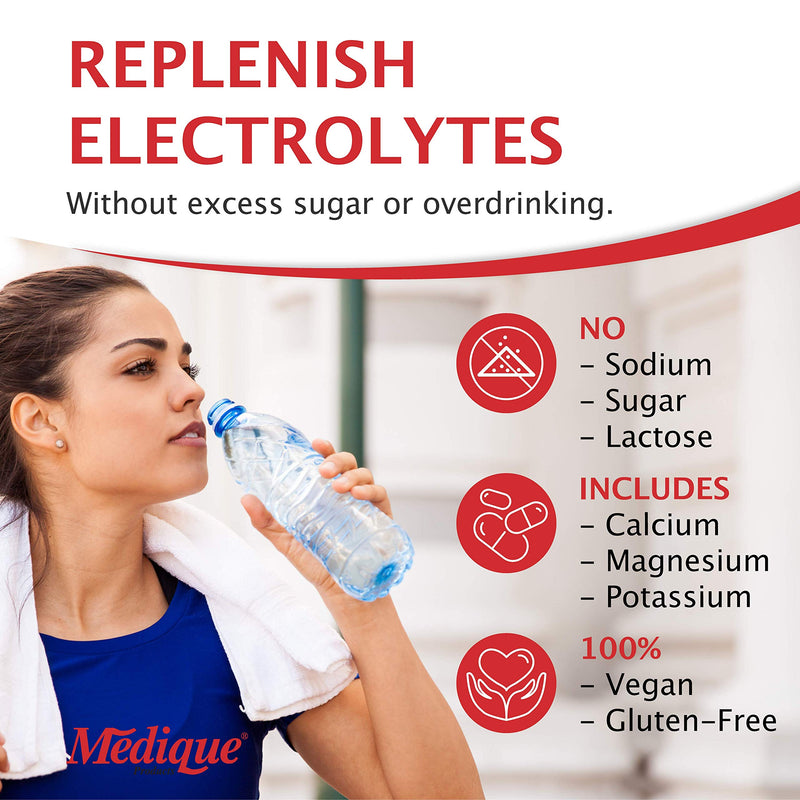[Australia] - Medique Medi-Lyte Electrolyte Replenisher, Fast Relief from Heat, Stress, Fatigue, and Muscle Cramping, Easy to Swallow Tablets, 500 Tablets (250 x 2) 500 Count (Pack of 1) 