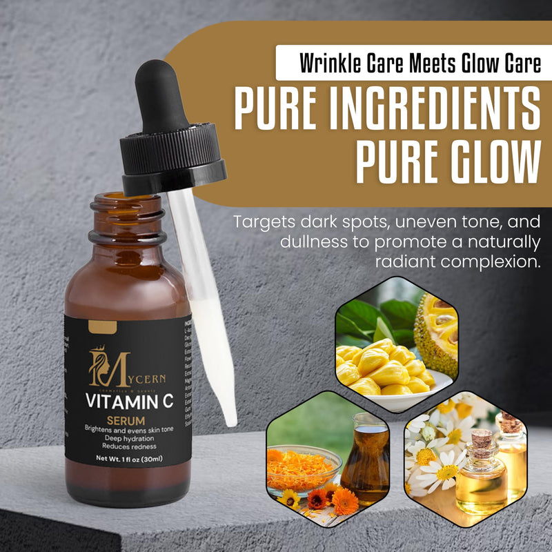 Vitamin C Serum for Face – Brightening & Hydrating Face Serum, Non-Greasy, with L-Ascorbic Acid & Ferulic Acid, Antioxidant Skin Care for Radiant, Smooth Skin, 1 fl oz