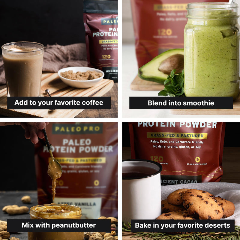 [Australia] - Paleo Pro 26G Beef Protein Powder - Grass Fed Protein Powder Isolate - Pure Animal Based Pastured & Cage-Free | Dairy & Gluten Free, Natural & Clean Proteins for Paleo & Keto - 15 Days Supply Vanilla 1 Pound (Pack of 1) 