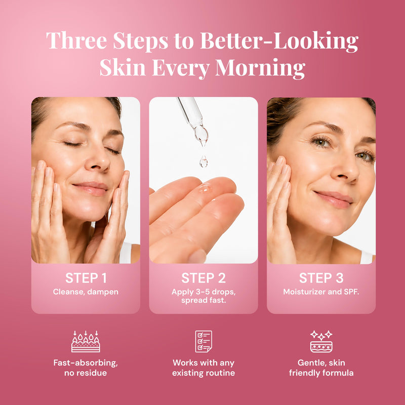 Age with Ease Hyaluronic Acid Serum with Vitamin C and E – 5% Hyaluronic Acid, Brightening Anti-Aging Face Serum, Dark Spot Treatment, Hydrating Skin Serum