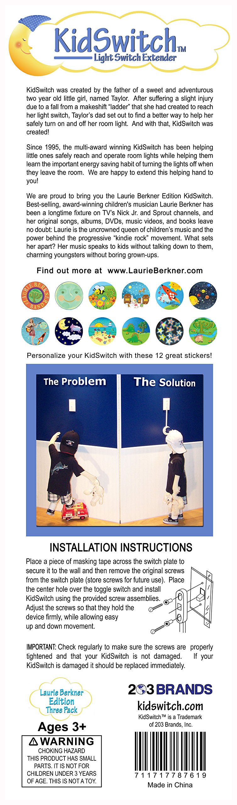 [Australia] - Light Switch Extender for Kids (3 Pack, Dinosaur Theme) - Glow in The Dark Toggle Switch Extension - Kids light switch extender - Quick Install, Easy Grab Extension, Award Winning 