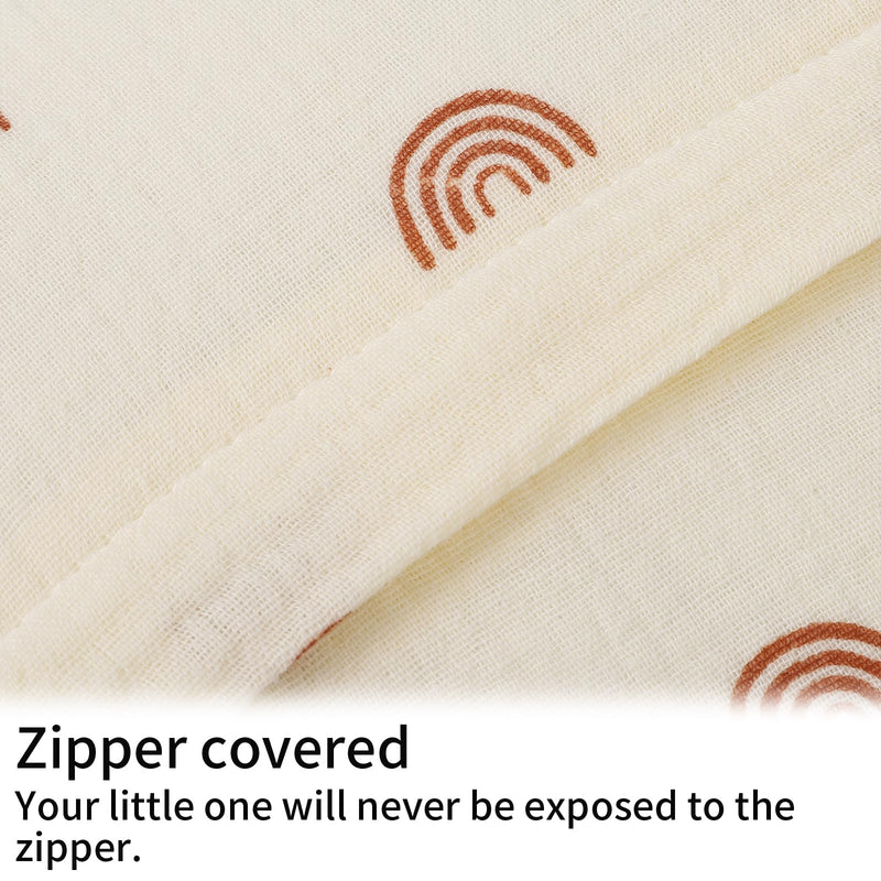[Australia] - Muslin Nursing Pillow Cover Soft 100% Cotton Feeding Pillow Slipcover Fits Standard Infant Nursing Pillow or Positioner for Boy and Girl, Rainbow Printing 