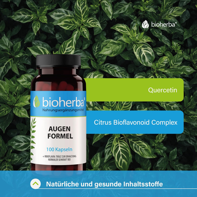 [Australia] - Eye vitamins with lutein - high-dose formula - 100 capsules eye vitamins, vitamin A & B2, bioflavonoids, supports vision and eye health, antioxidant protection, PZN 17193049 BIOHERBA 