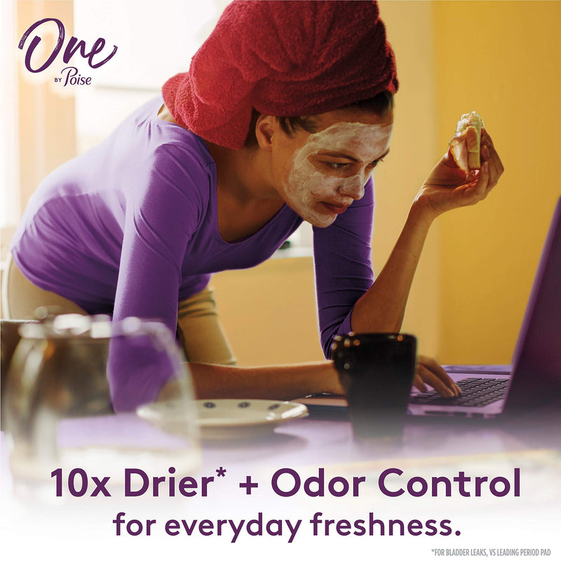 [Australia] - One by Poise Feminine Pads with Wings (2-in-1 Period & Bladder Leakage Pad for Women), Regular, Heavy Absorbency for Period Flow, Light Absorbency for Bladder Leaks, 54 Count (3 Pack of 18) Ultra Thin Heavy Pads (54 Count) 