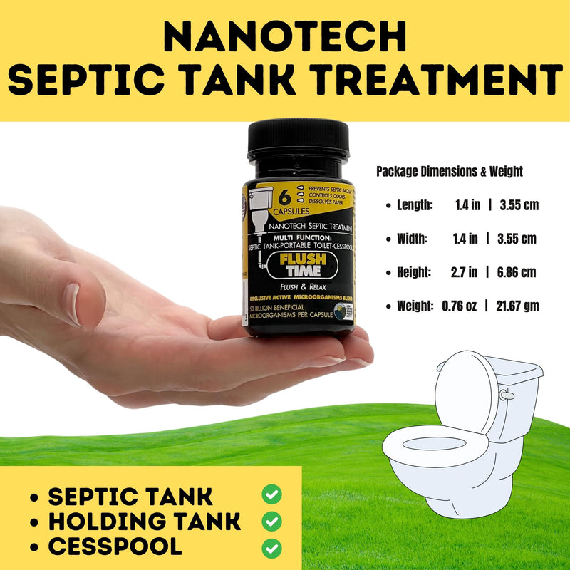 [Australia] - Septic Tank Treatment Pods Alt | 6 Month Supply | Cesspool Treatment, Septic Bacteria, Septic System Treatment, Septic Field Rejuvenator, Odor Control, Safe Dissolvable Easy Flush | Made In The USA 6 Count (Pack of 1) 
