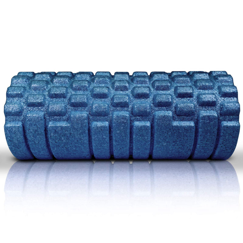 The Original Body Roller High Density Foam Roller for Exercise & Recovery | Firm, Patented Texture is ideal for pre- and post- workout massages, Trigger Point Relief, Physical Therapy, and Back Pain Blue