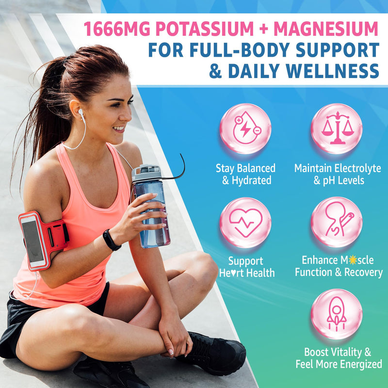 [Australia] - Potassium Citrate Gummies 1666mg for Adults - Potassium Supplement, Magnesium Glycinate, Zinc, B6, B12 & C ‚Äì Electrolyte Gummies for Energy, Recovery & Leg Cramps, Vegan 60 Cts 60 Count (Pack of 1) 