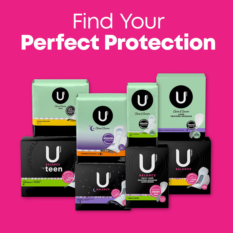 [Australia] - U by Kotex Balance Ultra Thin Overnight Pads with Wings, 38 Count 