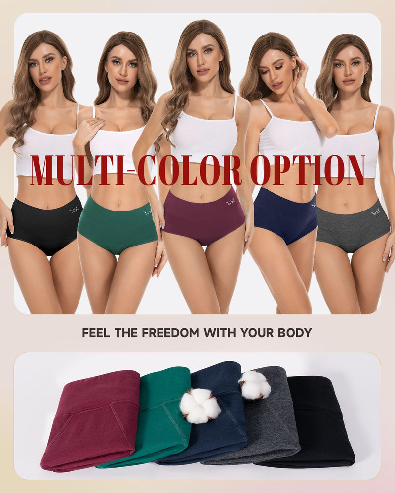 [Australia] - Heavy Flow High Absorbency Period Underwear Women, Leakproof Panties Postpartum Menstrual Hipster Briefs Teens 3 Pack Medium Black+red+green 