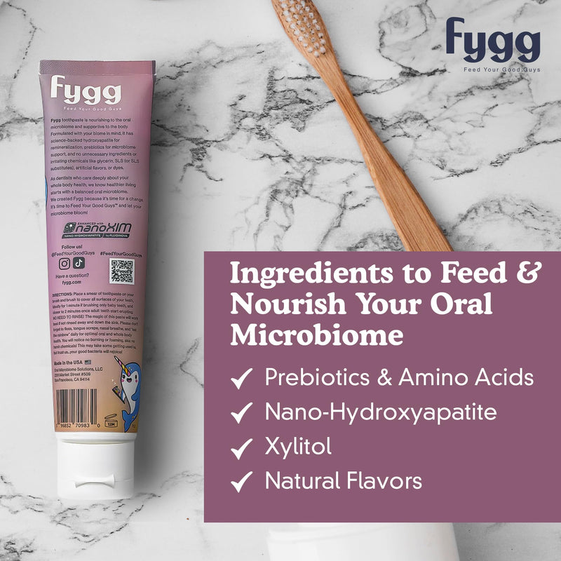 Fygg Fluoride Free Toothpaste 4 oz with Travel Size Pack of .7 oz (Vanilla)