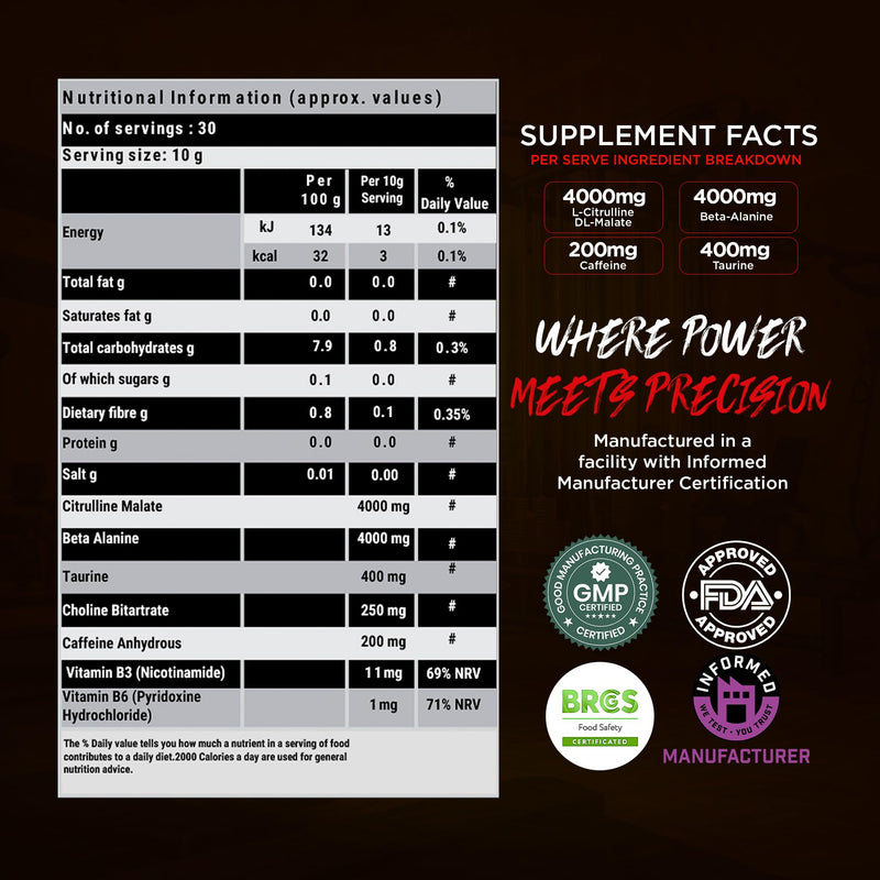 Bang Bang Pre-Workout, 300g - Orange Popsicle Flavour - High-Intensity Pre Workout, Focus & Endurance, Muscle Pump - Clean Energy, No Crash - Made in the UK