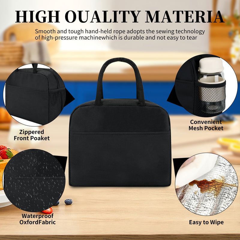 [Australia] - Lunch Bag Women/Men Lunch Box Women/Men (black) Black 
