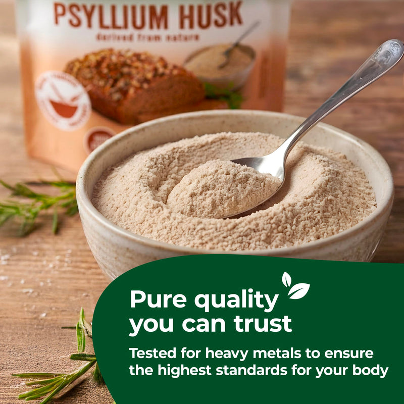 Pure Via Psyllium Husk 500g | Plant-Based Fibre | Fine Milled for Easy Mixing | Ideal for Smoothies, Baking & Everyday Recipes | Vegan & Gluten-Free