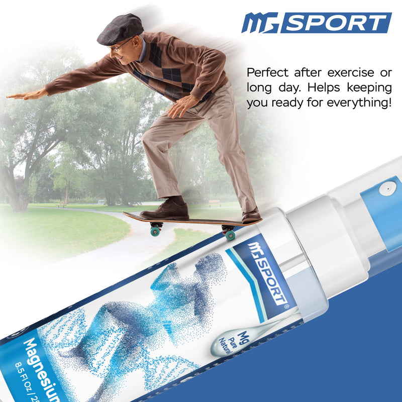 Magnesium High Absorption Supplement and Oil Spray Supports Muscle Function, Sore Muscles, Leg Cramps and Recovery