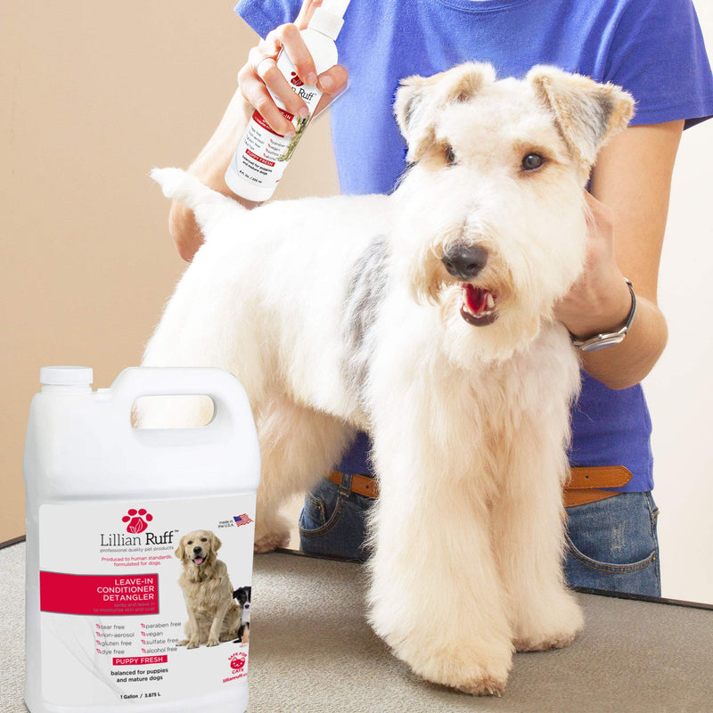 Lillian Ruff Leave-in Dog Conditioner & Detangler Spray - pH Balanced After-Bath No Rinse Hydrating Dog Conditioning Spray - Silky Shine Spray for Dry Skin, Itch Relief, Detangling & Dematting (8oz) Leave-in Conditioner Detangler - PawsPlanet Australia