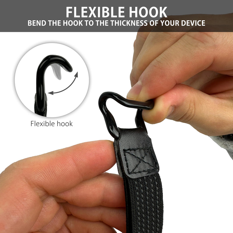 [Australia] - MyGadget Tablet hand holder - universal hand holder [6.3" to 11"] - hand strap for Apple iPad Air/Pro, Samsung Galaxy Tab, Kindle Paperwhite 20 cm - 28 cm black 