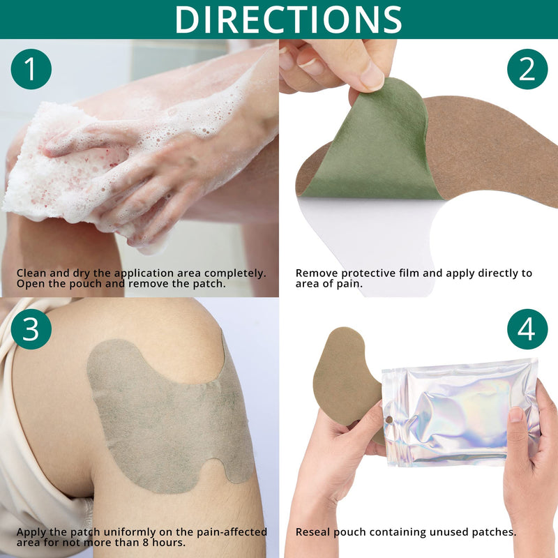 [Australia] - MYMULIKE Pain Relief Patch Knee, Pack of 52 Knee Pain Plasters, Natural Knee Patch, Heat Plaster Knee Pain Relief Patch for Neck Knee Muscles Joints Pain 