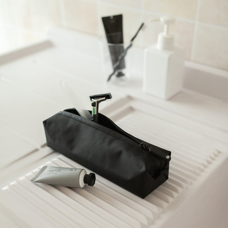 [Australia] - Comfyable Small Toiletry Bag for Men, Slim Mini Toothbrush Bag, Dopp Kit Bag Orange 