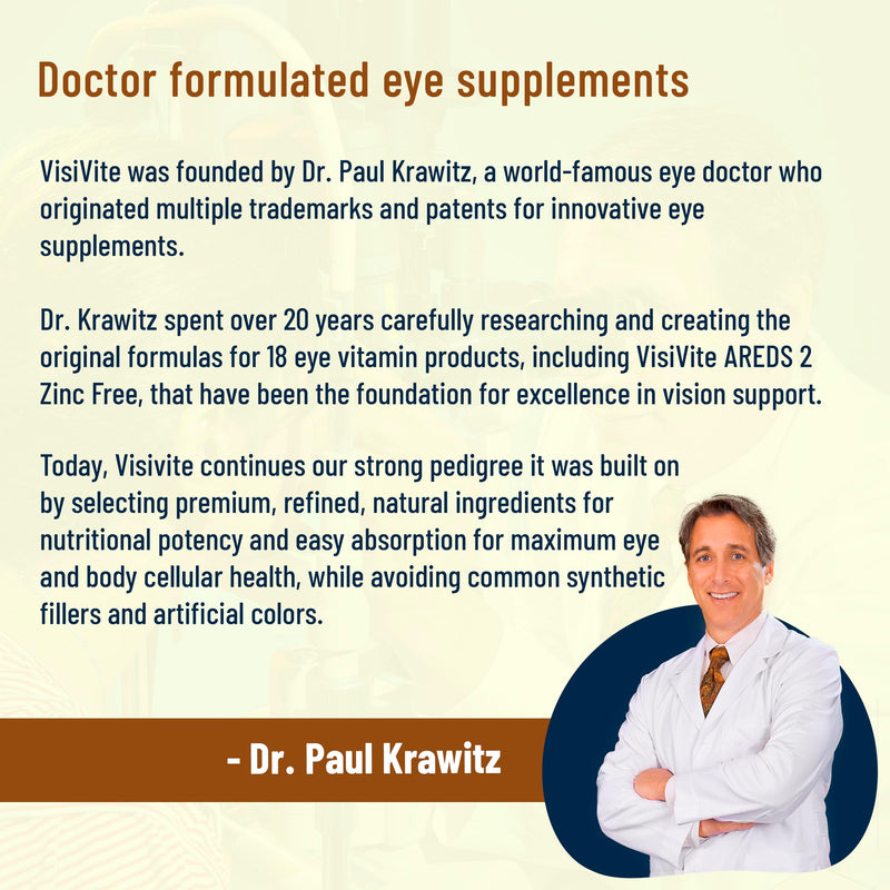 [Australia] - Zinc Free AREDS 2 Eye Vitamins - Zinc Free Eye Vitamins - Zeaxanthin Plus Lutein Eye Vitamins - Soy-Free VCaps - No Zinc and Copper 